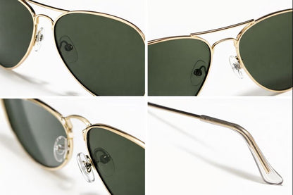 Air Force Aviator Gold Sunglasses